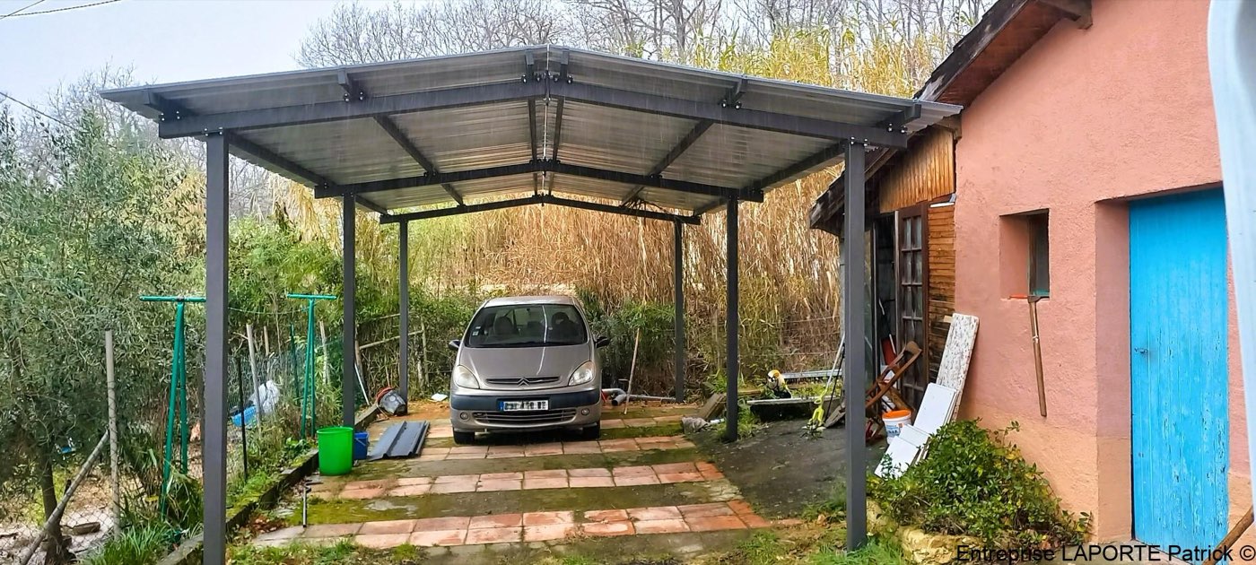 Carport réalisé sur mesure