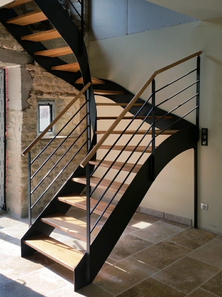Escalier intérieur & extérieur réalisé sur mesure